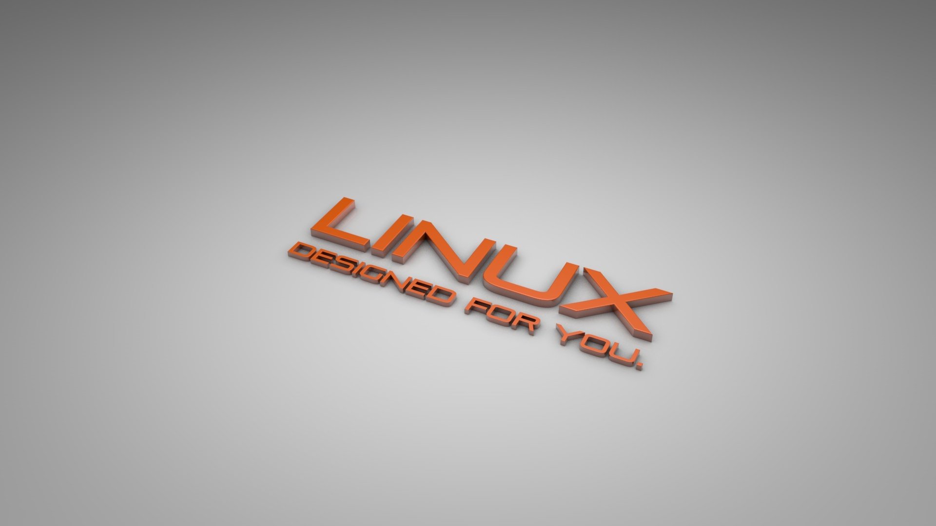 linux linux gris orange inscription