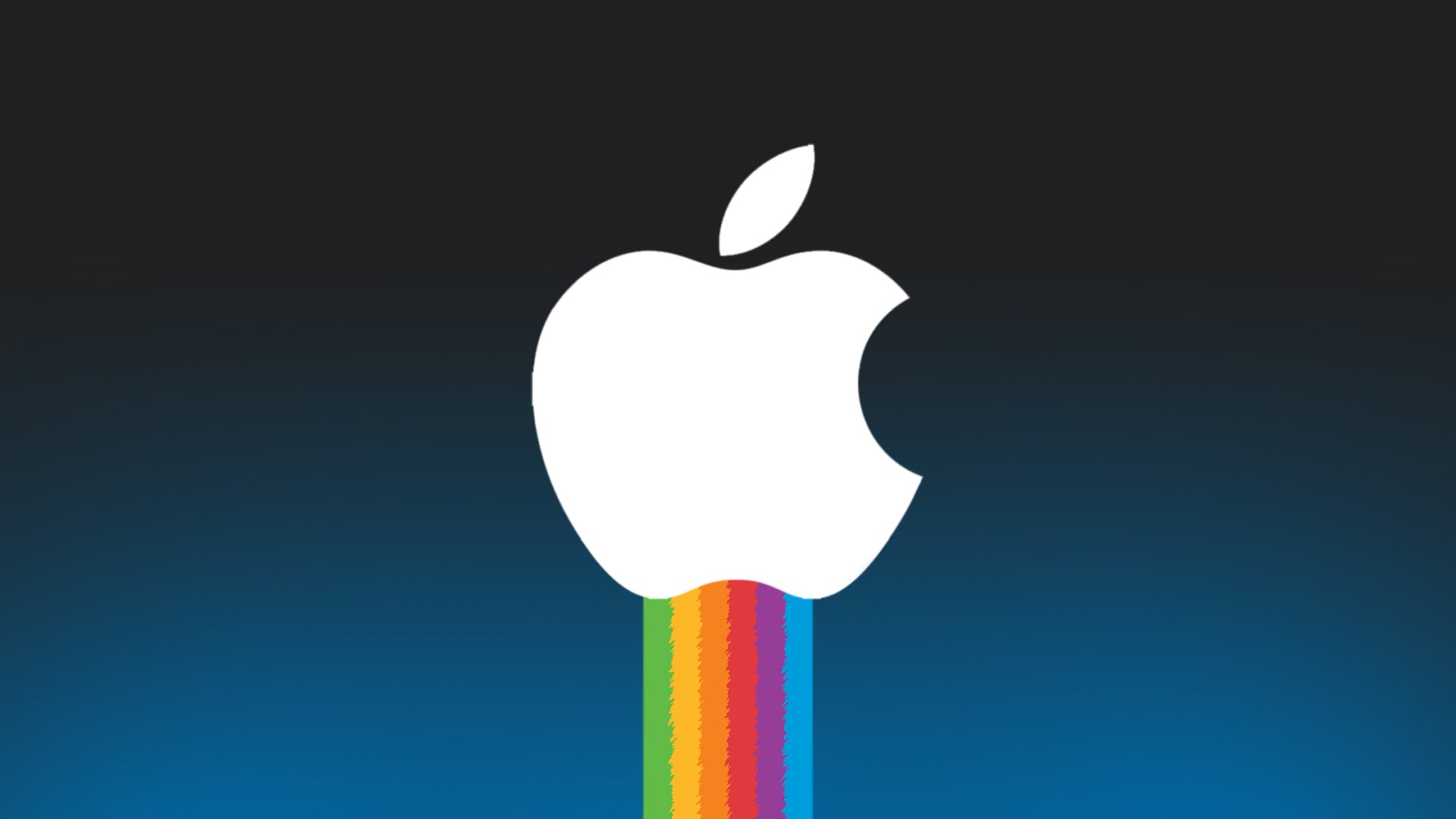 apple steve jobs rainbow