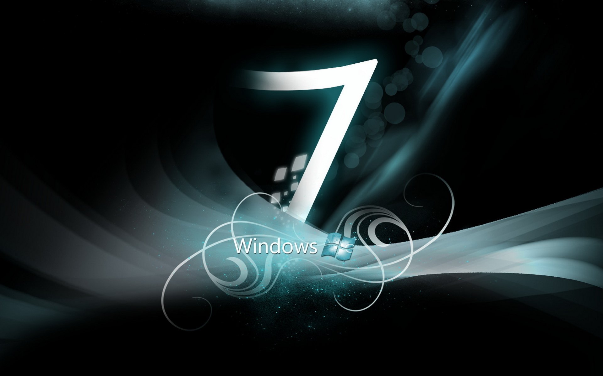 windows 7 black steel turquoise