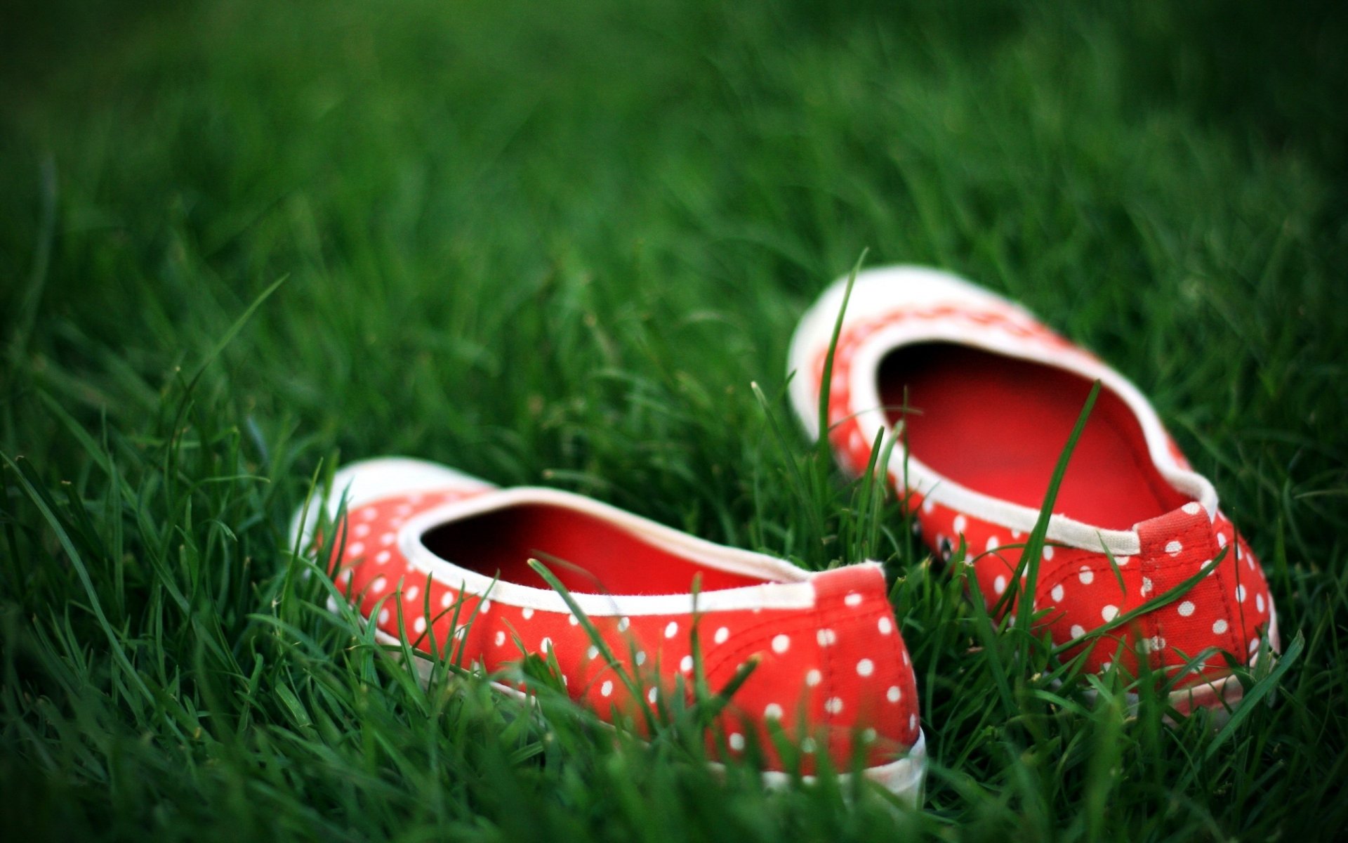 ballerines herbe verte couleur rouge