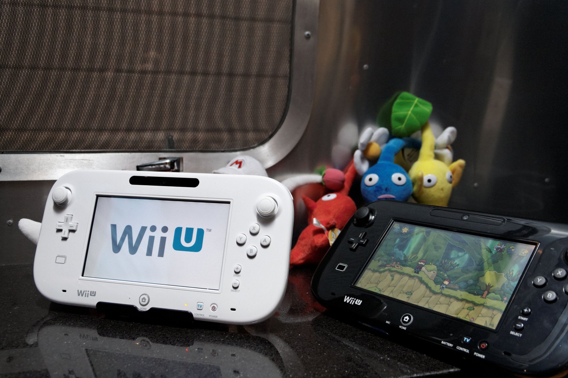 nintendo wii u gamepad blanco y negro juguetes