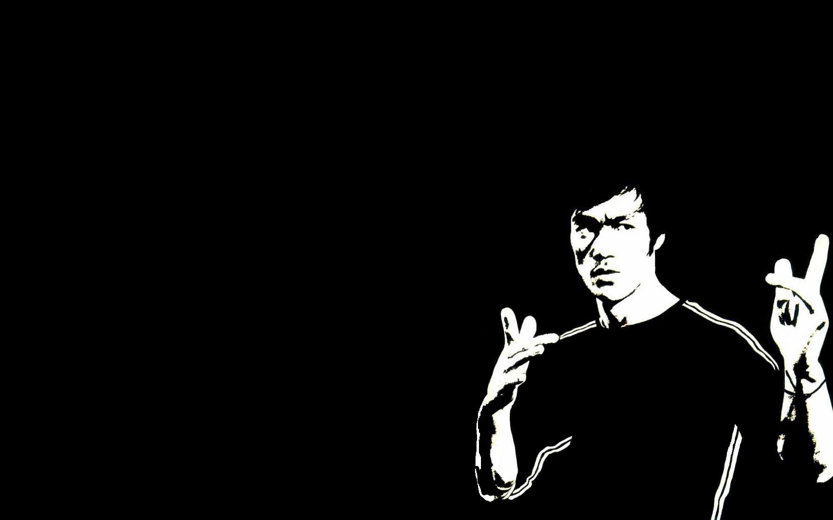 fighter bruce lee minimalism photo actors look easy style eyes face black and white