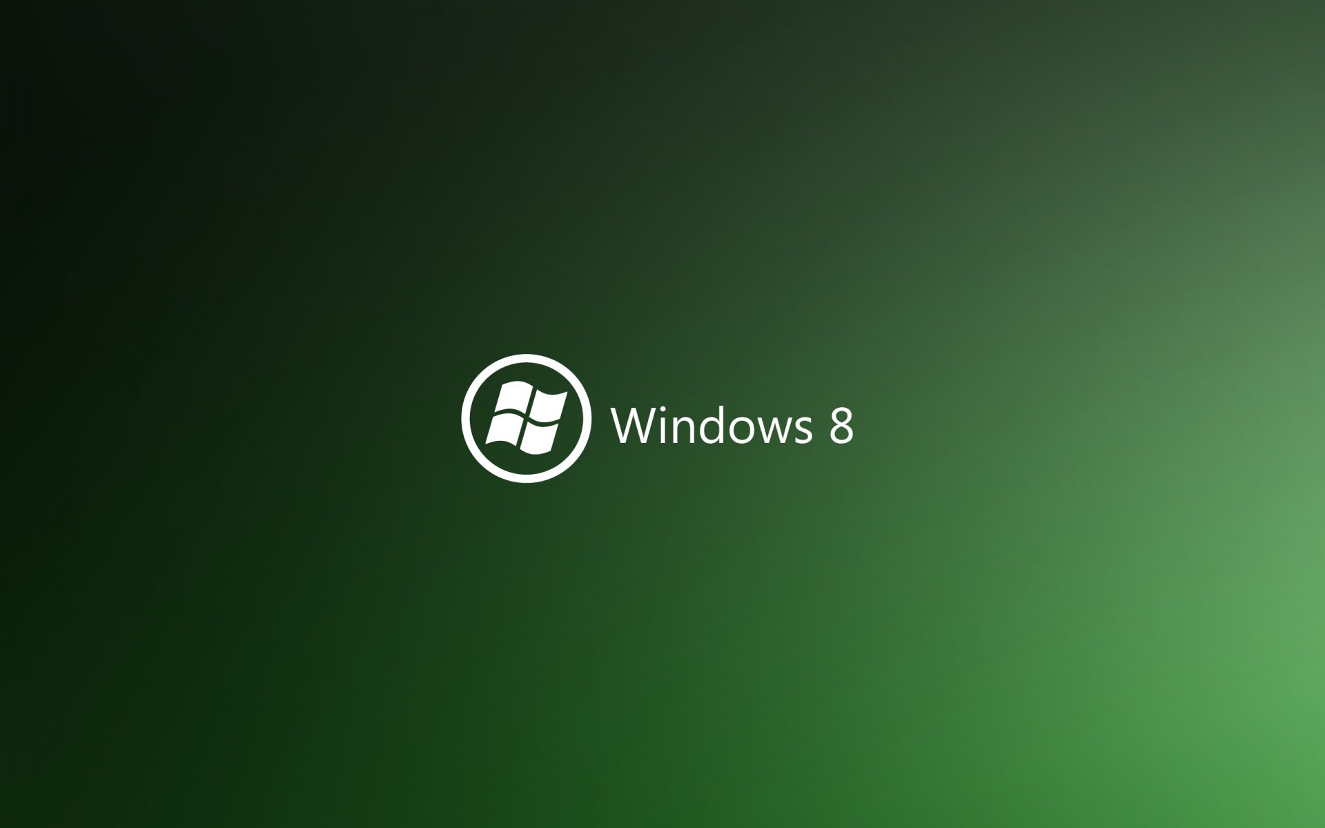 windows8 sistema de cámara verde logotipo