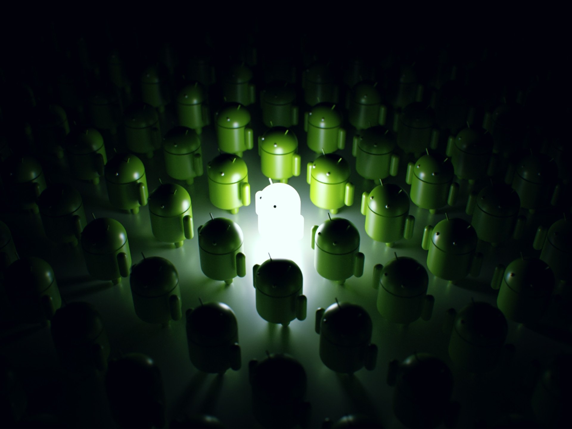 android robots robot green android green light