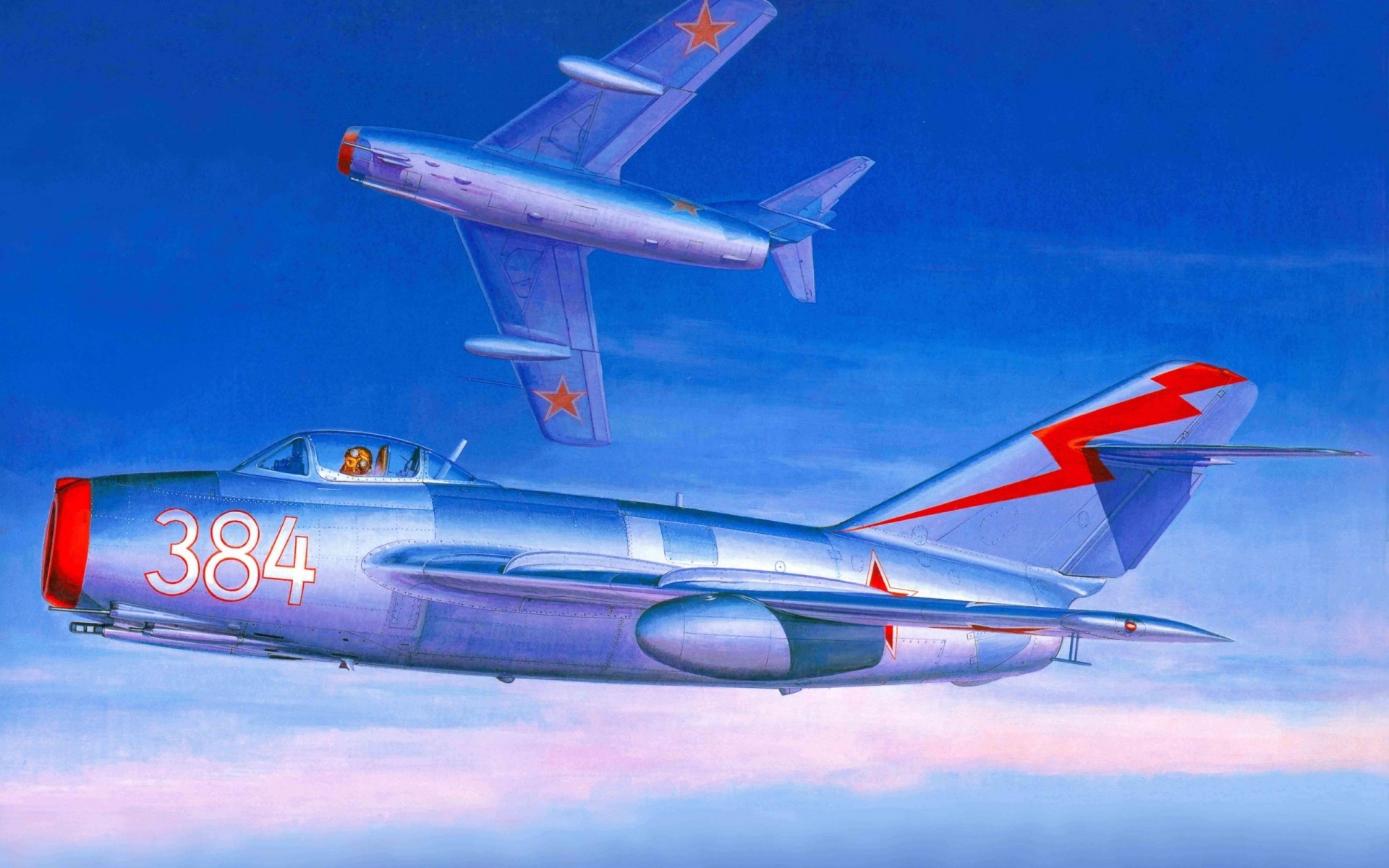 samolot art myśliwiec mig-15 mig-15 radziecki