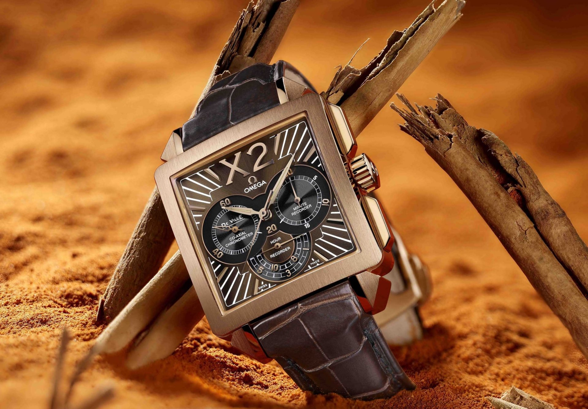 uhr omega weihnachten gold chronometer zeit-sand