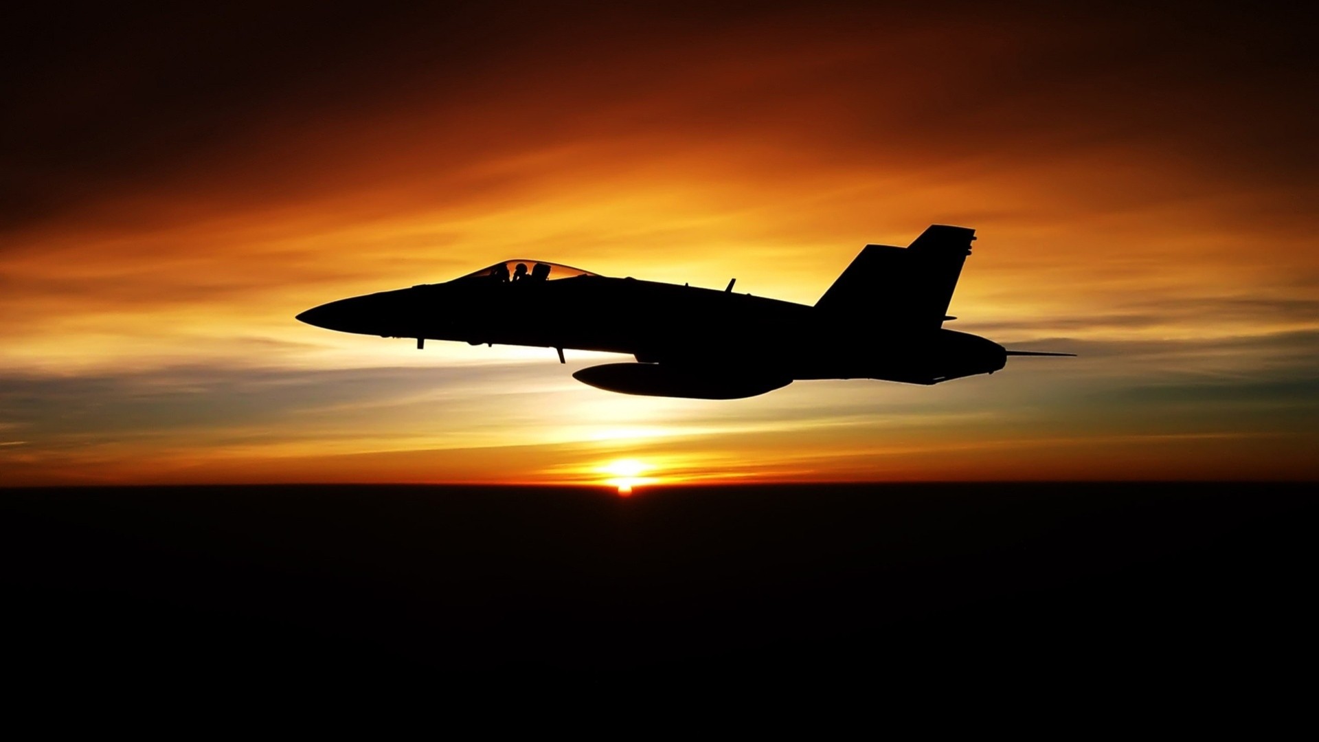 plane fa-18f aviation sunset military