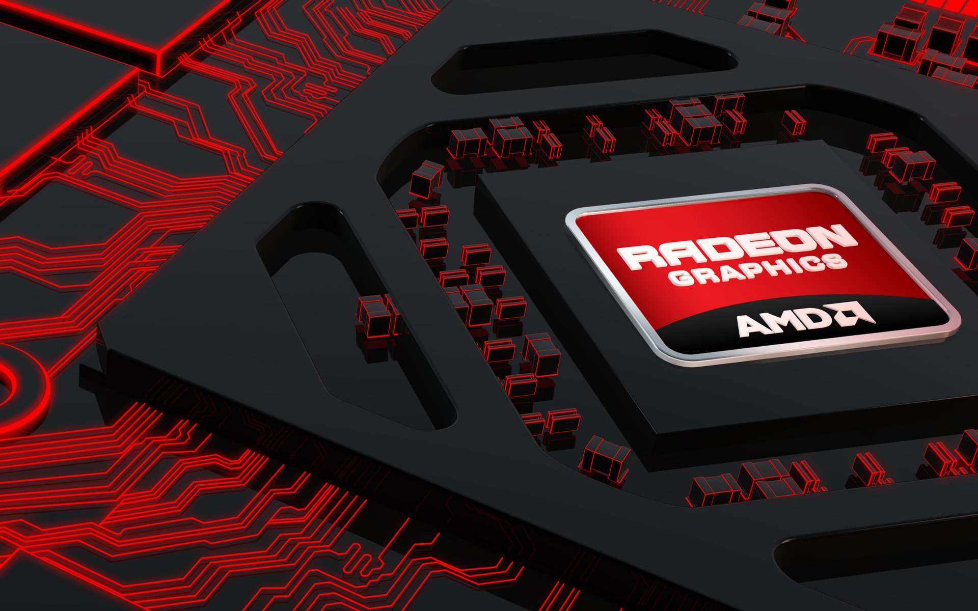 dram radeon rouge marque néon rayures marque