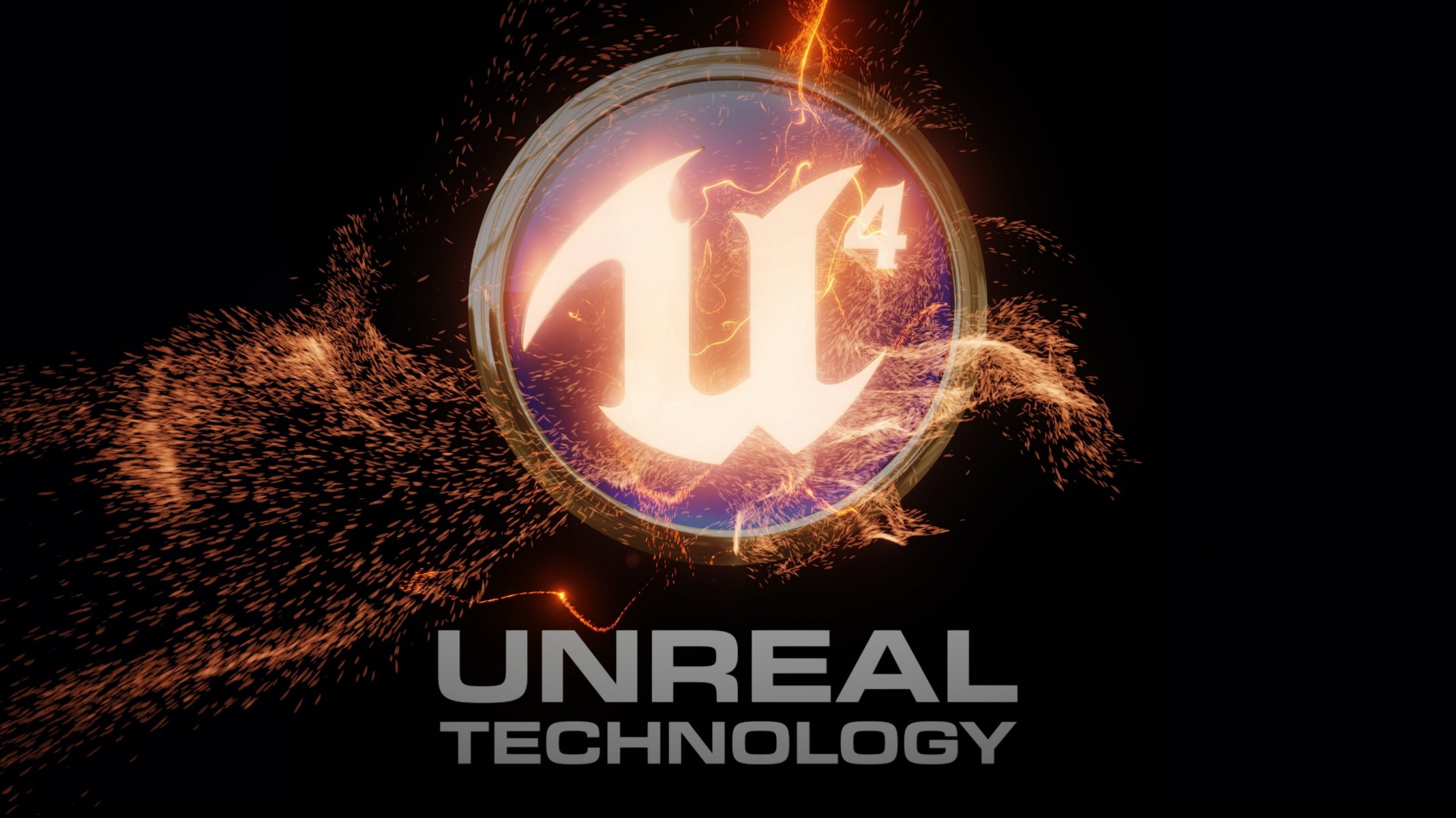 unreal engine 4 emblème inscription flamme