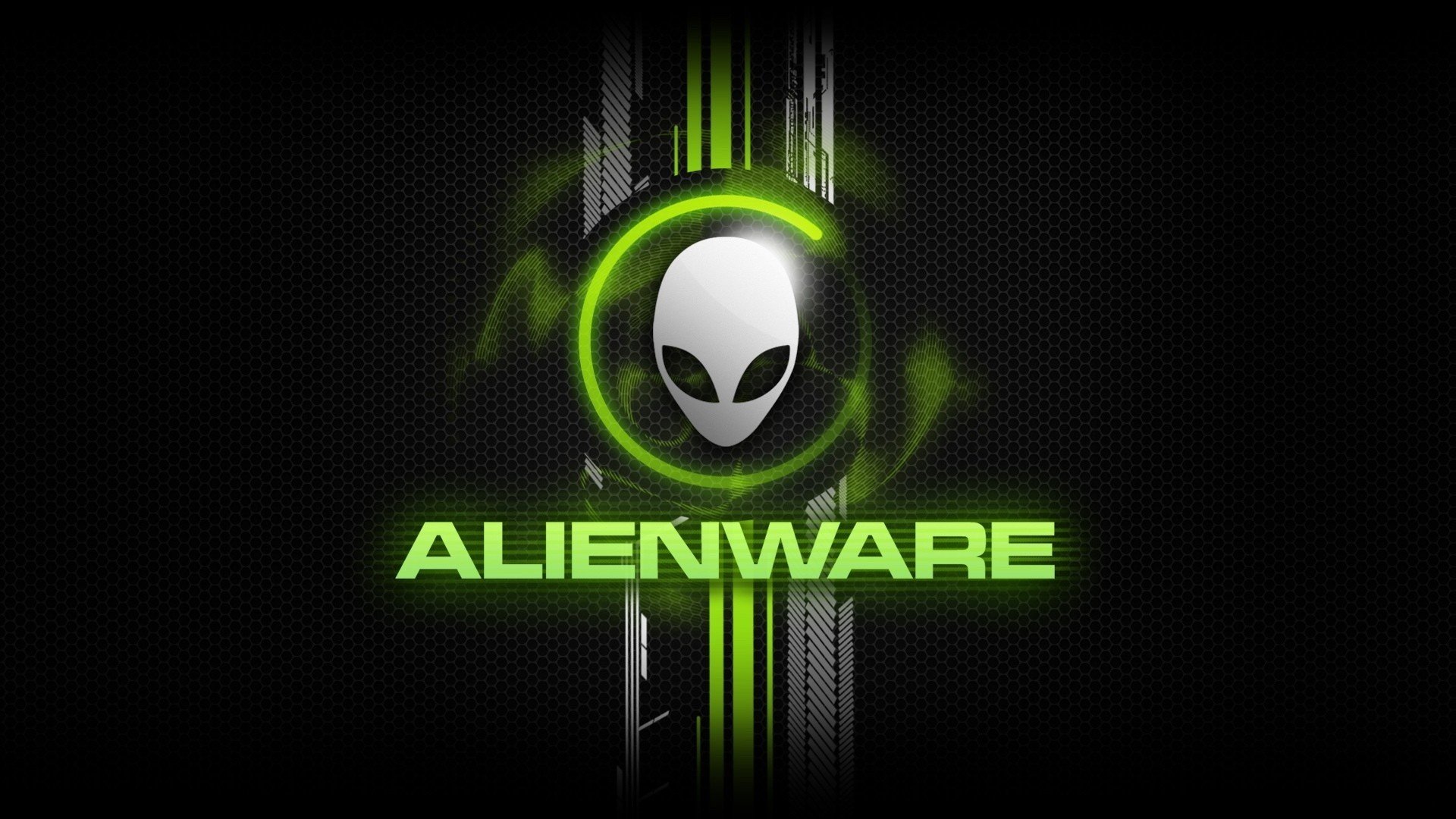 alienware marca cabeza letras textura