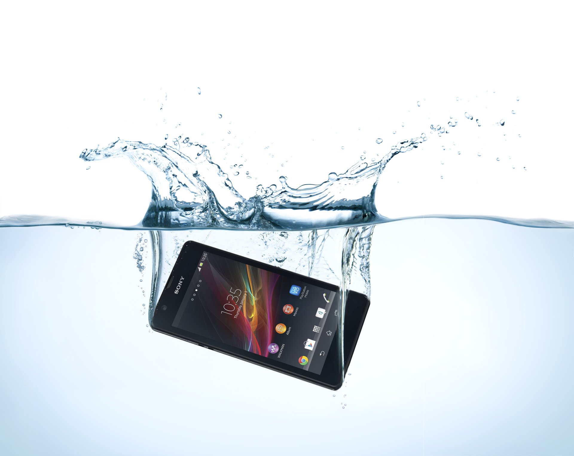 ony online vom handy xperia wasser