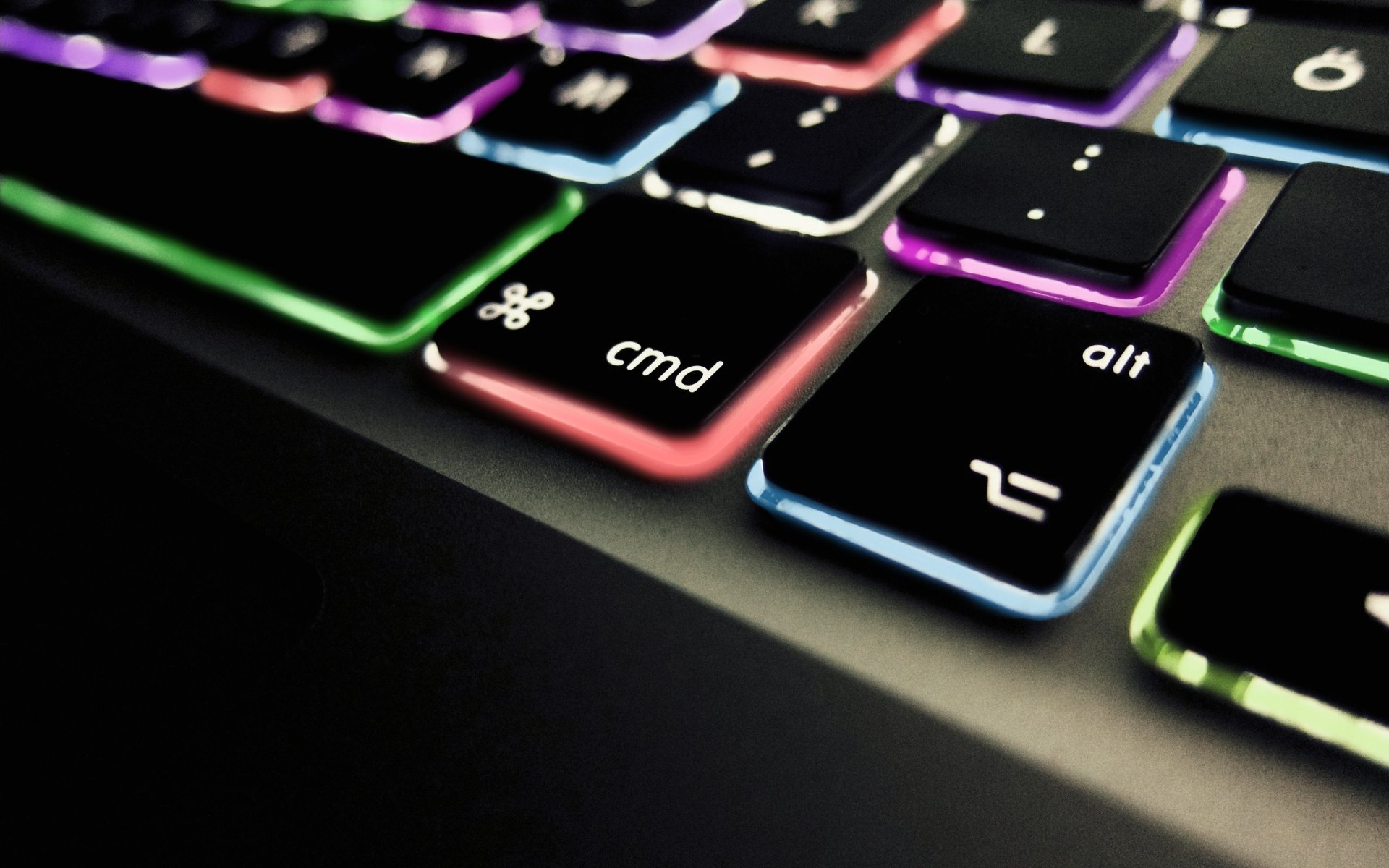 manzana teclado multicolor luz de fondo