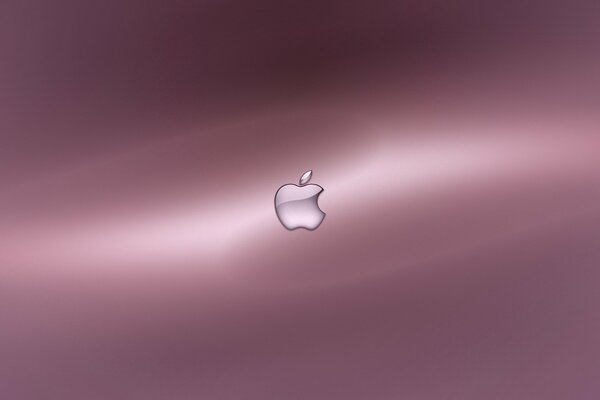 Foto logo Apple su sfondo rosa