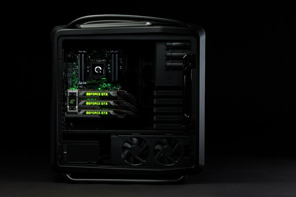 Powerful and stylish black computer