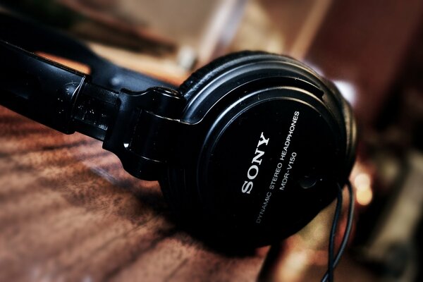 Sony headphones stylish black modern