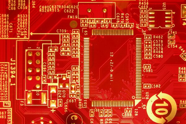 Roter Ziffer-Chip für elektronische Geräte