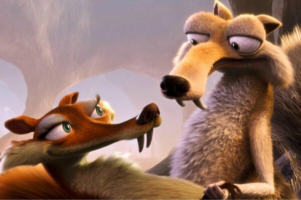 Cartoon ice age, liebe Eichhörnchen