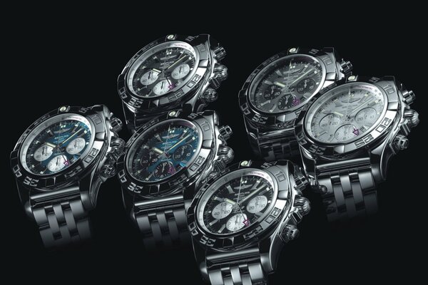 Men s wristwatches in the amount of six pieces