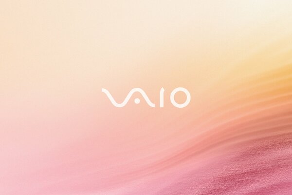 Logotipo de VAIO sobre fondo rosa