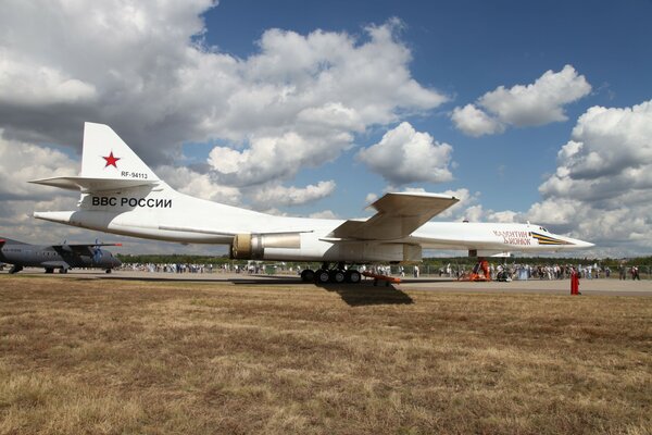 Tu-160 aircraft on the runway