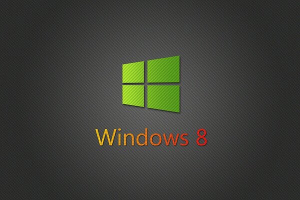 Logo vert de Windows 8 sur fond gris