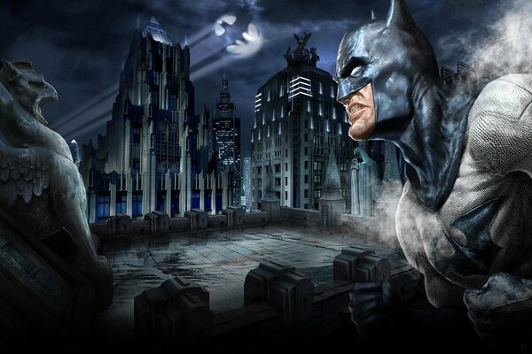 The evil Batman in the night city