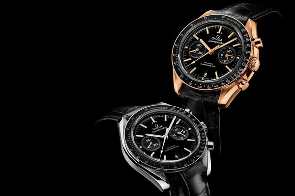 Coaxial omega moon watch with chronograph