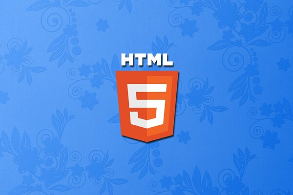 Значок html на голубоватом фоне