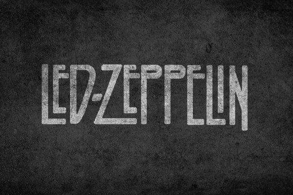 Logotipo de la banda led-zeppelin sobre un fondo gris oscuro