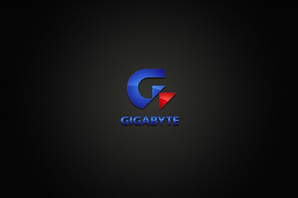 Marque Gigabyte sur fond noir