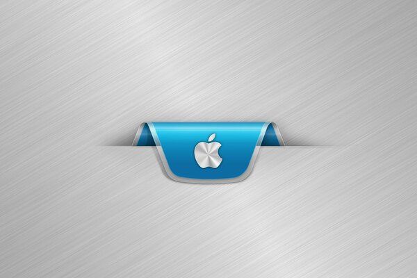 Logo apple minimalista in metallo