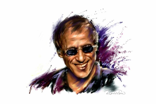 Portrait of the famous actor adriano celentano