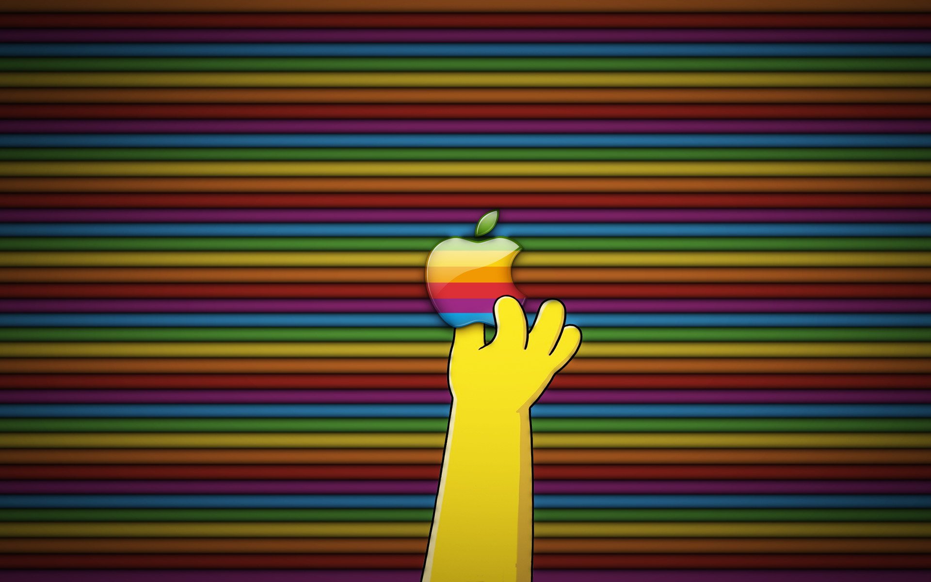 apple simpsonowie logo