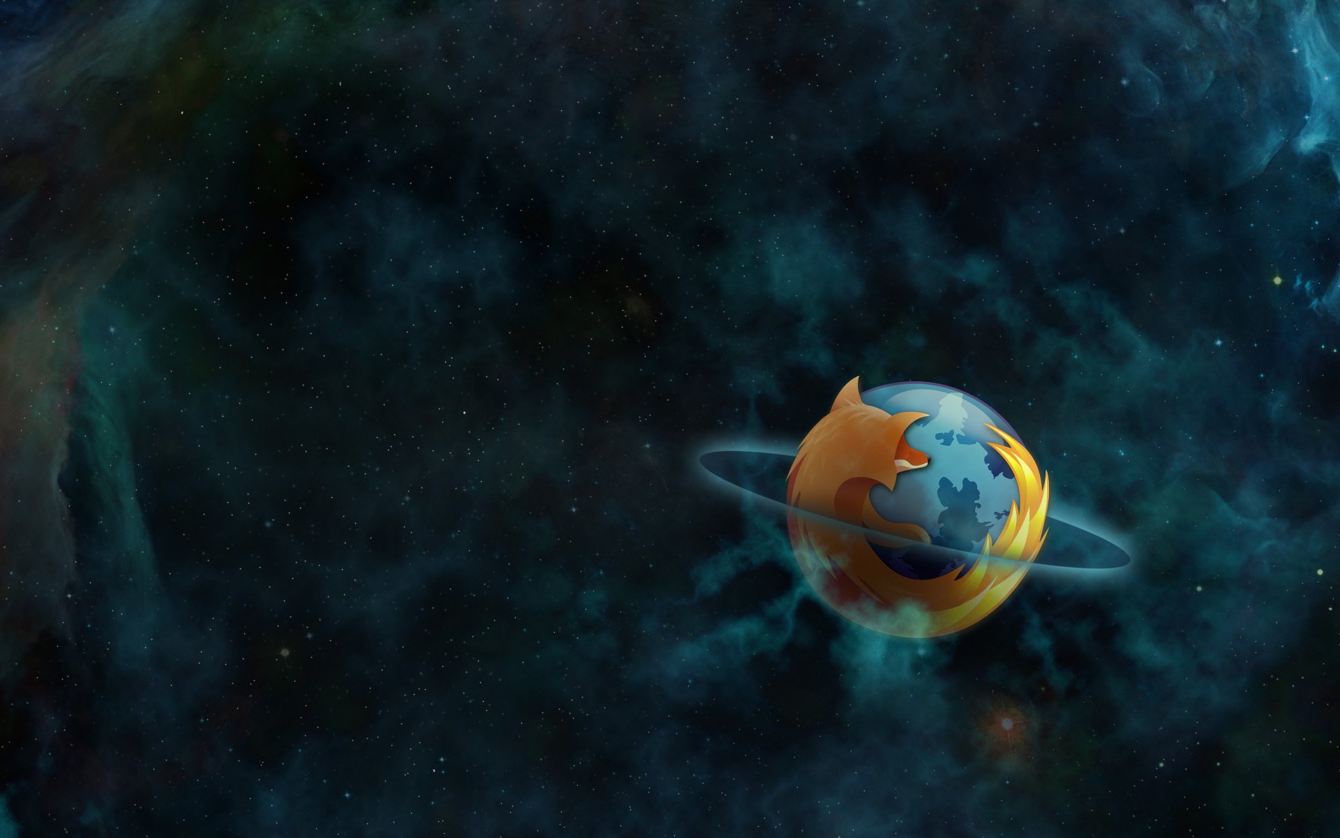 mozilla firefox planète espace orbite nébuleuse