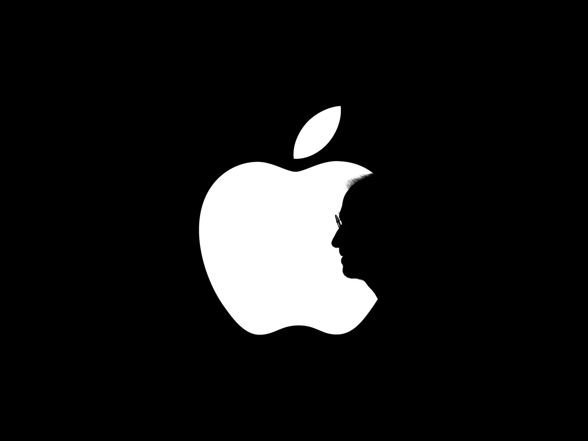 steve jobs apple logotipo apple sombra