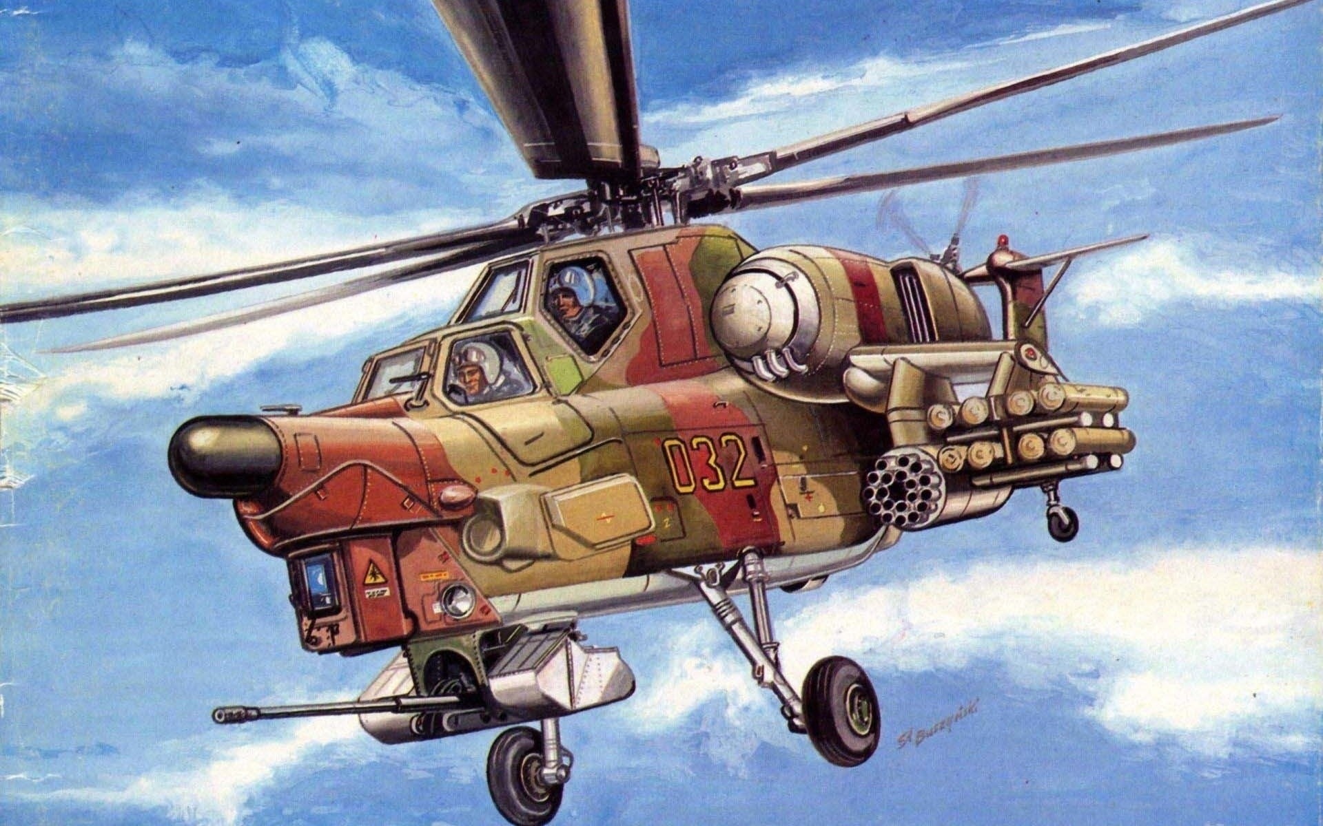 hubschrauber kunst mi-28 russisch schlagzeug