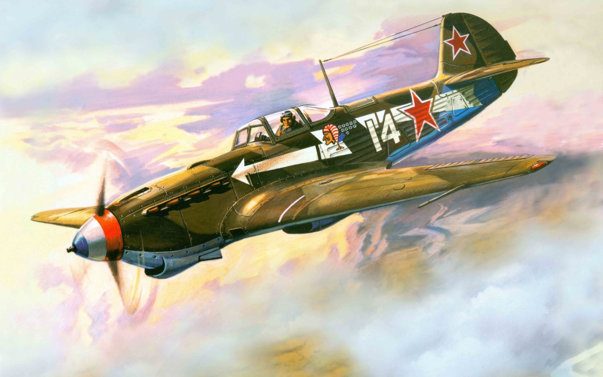 aereo monomotore art yak-9 sovietico