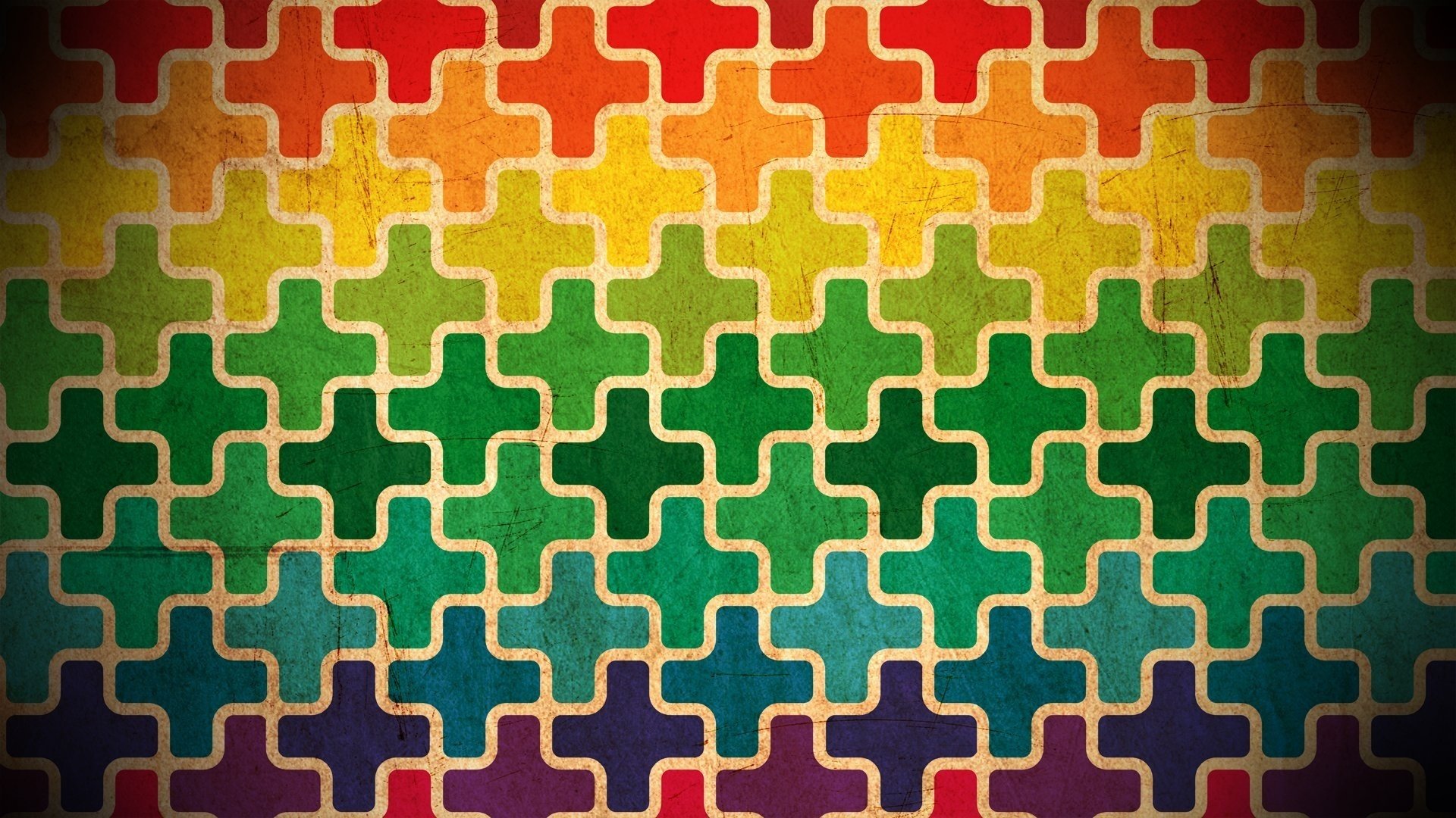 mosaico colori arcobaleno croci