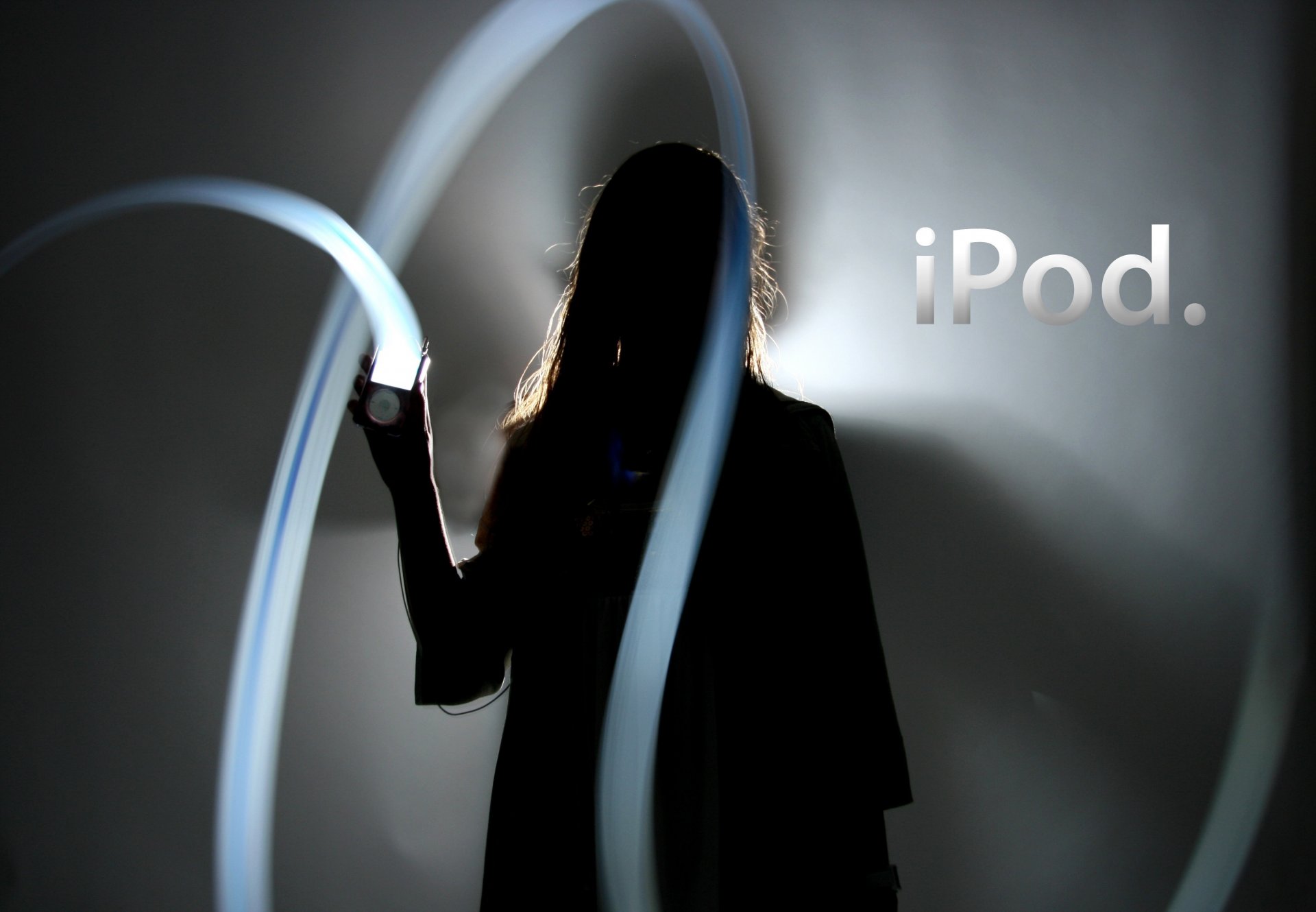 apple ipod girl player abstract line light