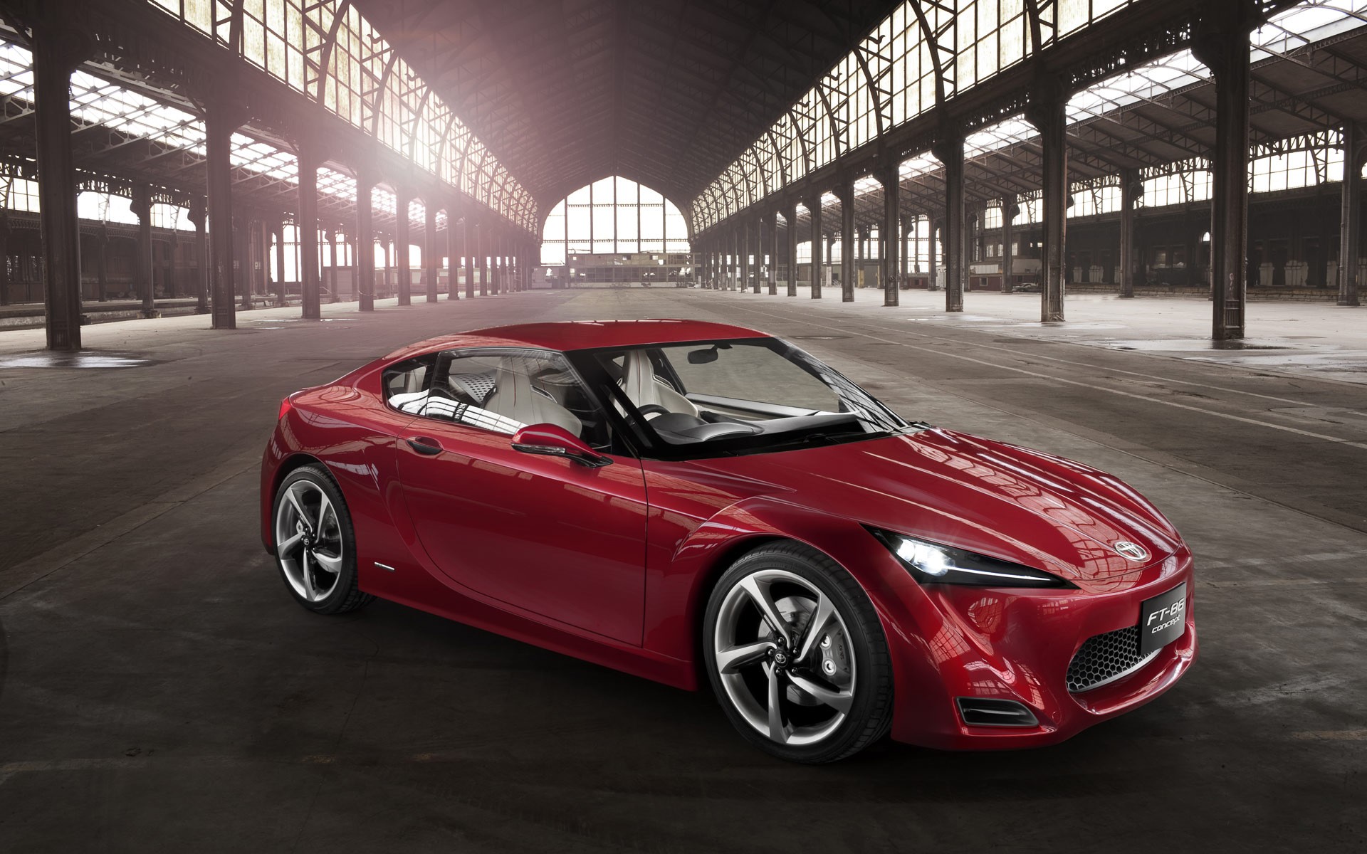 toyota ft-86 concept czerwony hangar