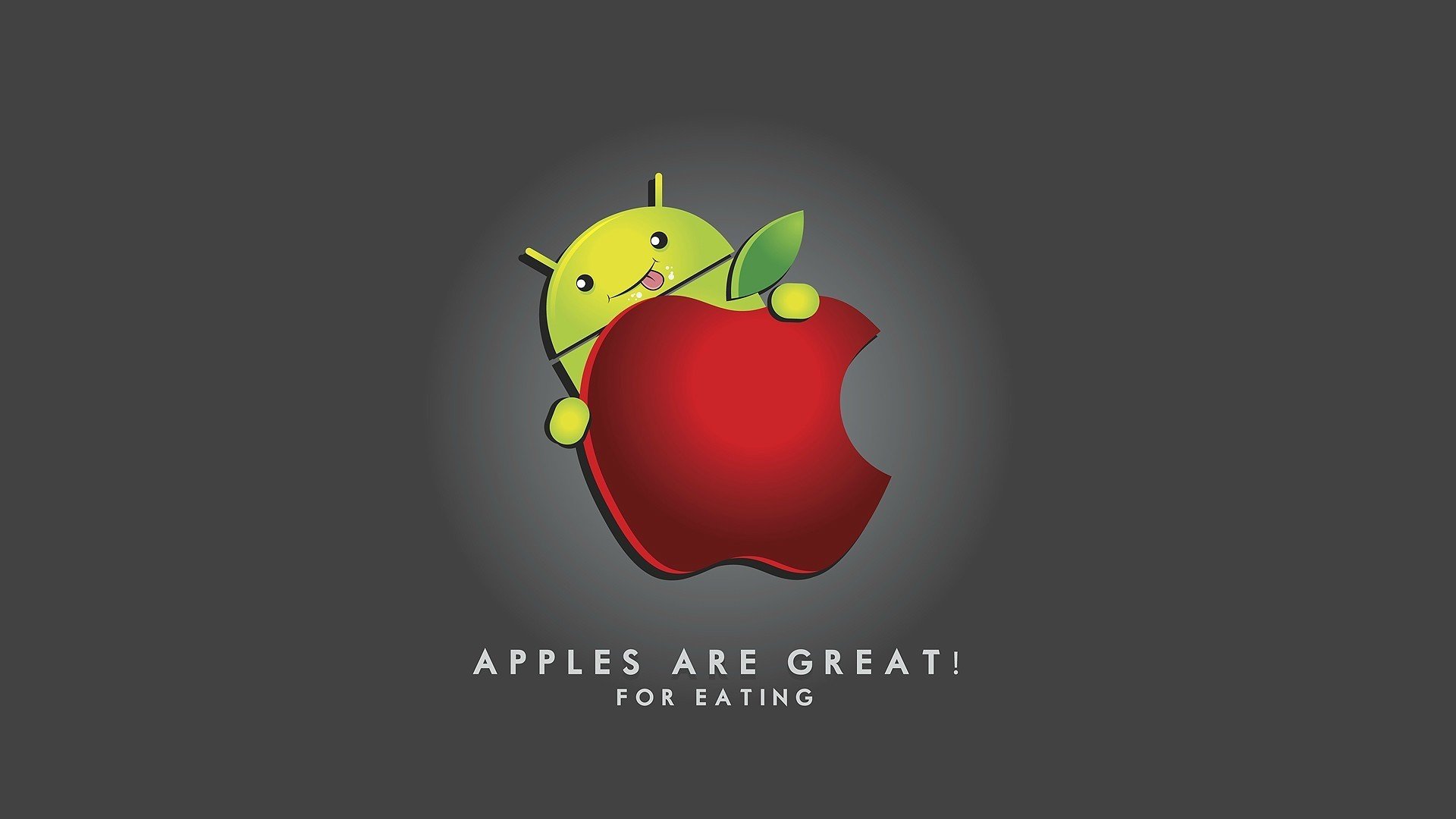 apple android inscription good apple when eating andrid eypl humor