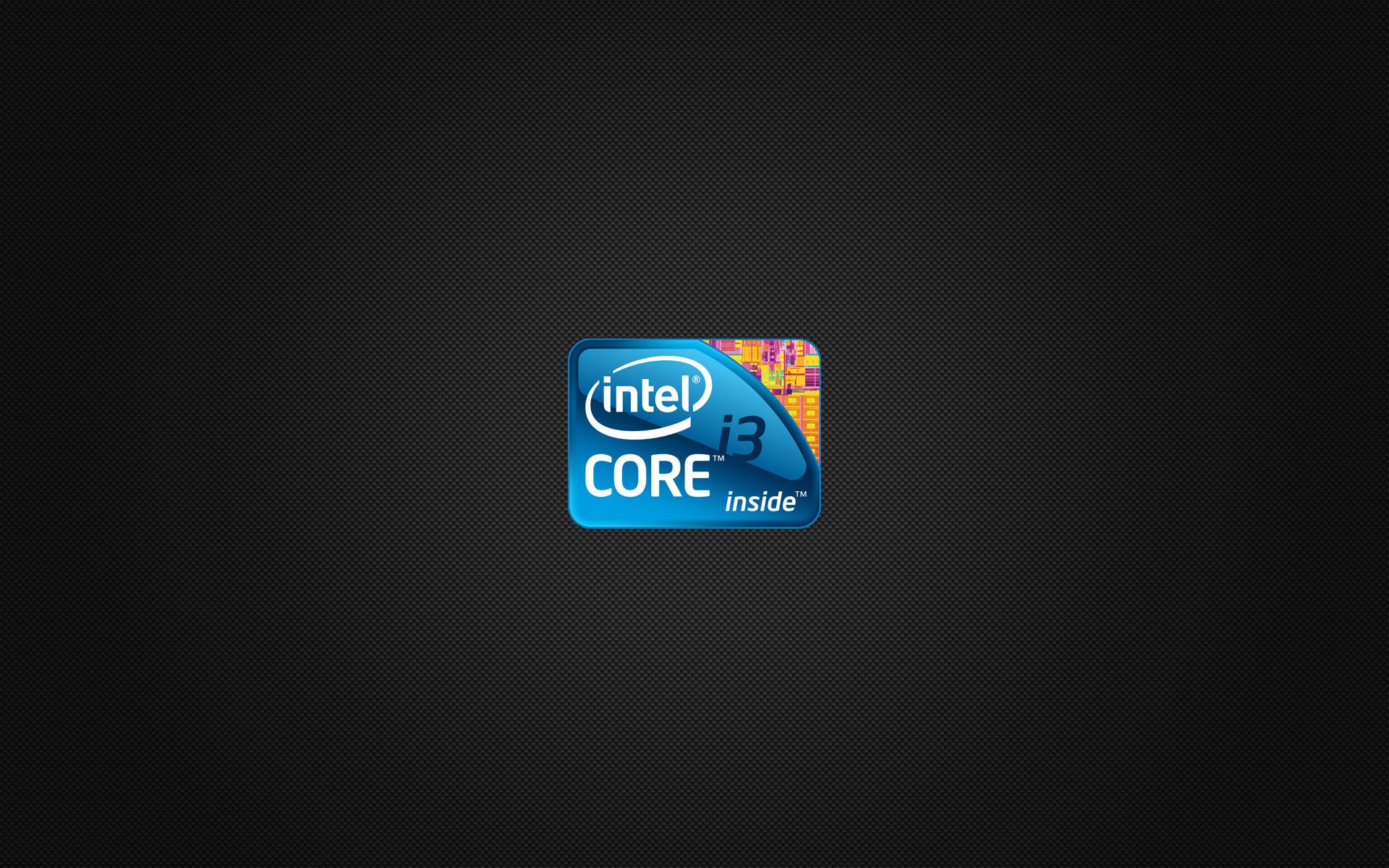 intel core i3 wewnątrz logo