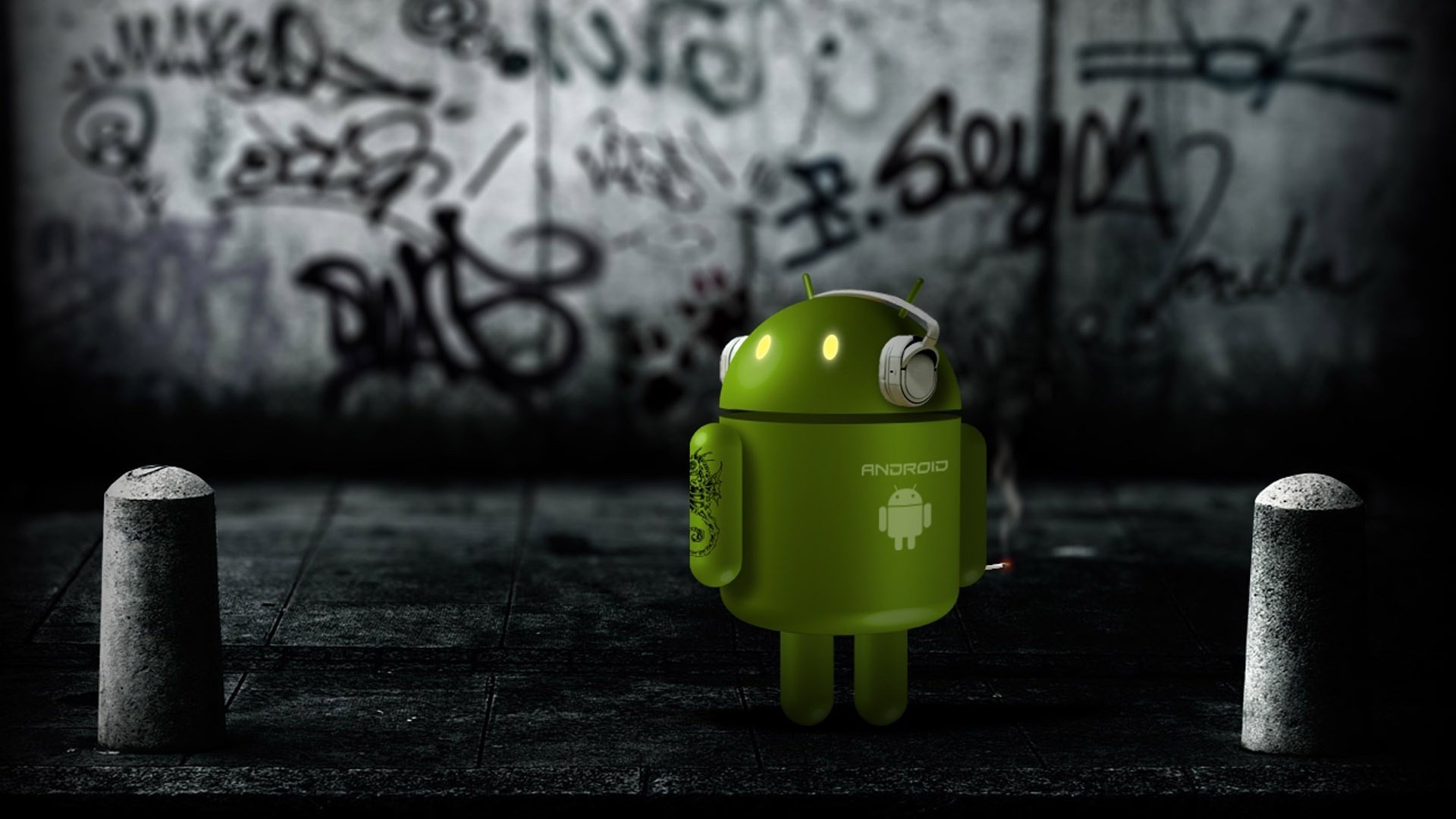 android android robot verde