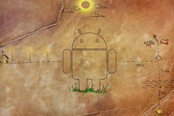 Android et pomme d or art dans le style des estampes japonaises