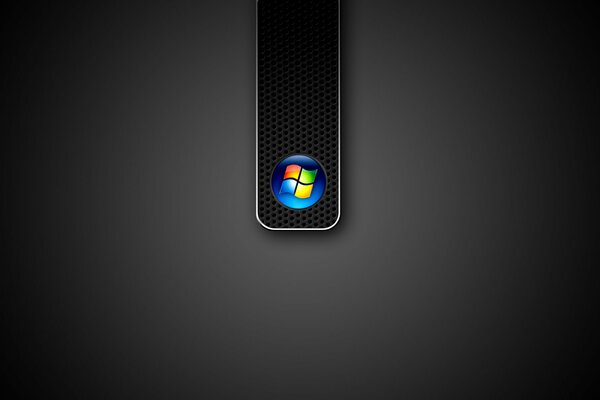 Microsoft logo on a black background