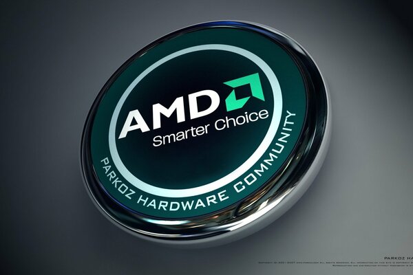 AMD-Logo in einer stilvollen Perspektive