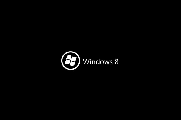 Windows 8 Logo auf schwarzem Hintergrund