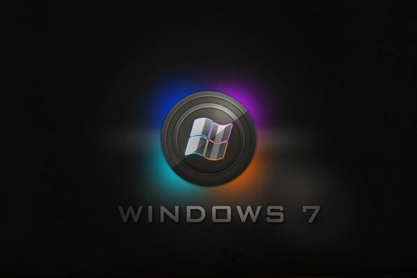 Logo de l ordinateur windows 7 dans la lueur