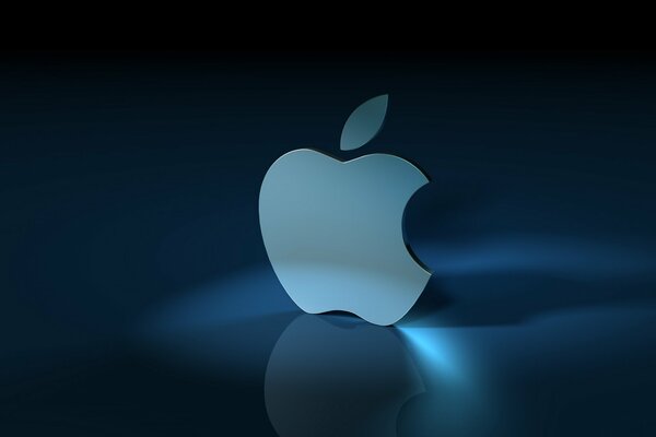 Logo Apple bleu 3D