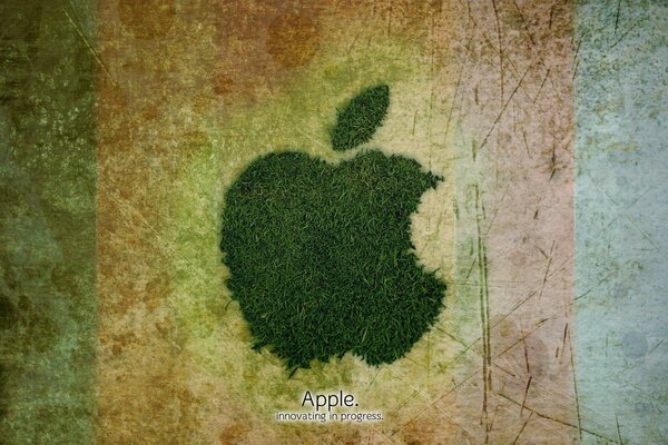 Immagine di erba verde logo Apple